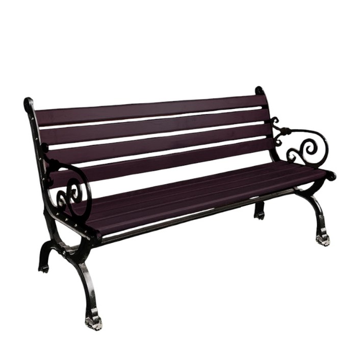 디아우드 유럽식 고급등받이 1200 야외벤치, 커피색상1200(조립형)