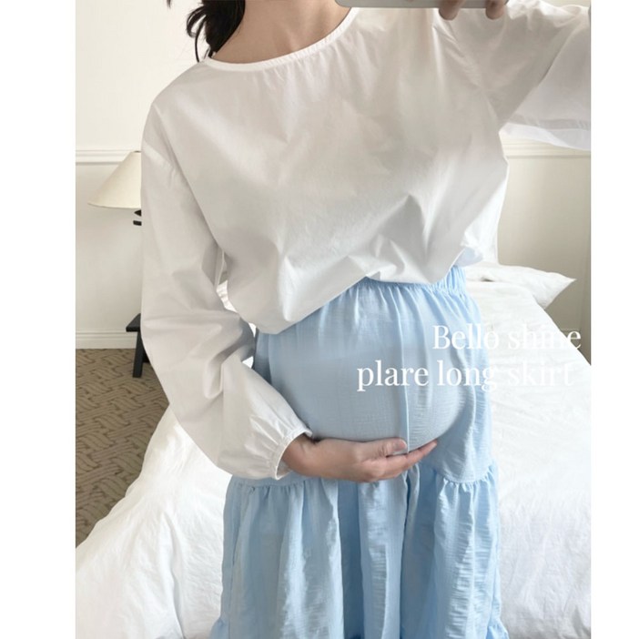 캉캉 롱 스커트 / 임산부치마/ 임부복/ 임부스커트 만삭
