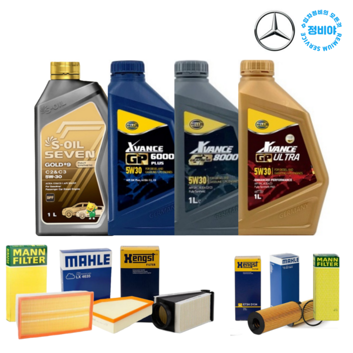 벤츠 C클래스 엔진오일 세트 W204 C200 C220D W204(07년-14년), 1개
