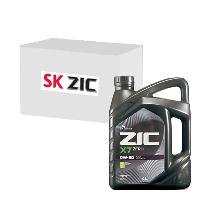 SK엔무브 지크 X7 제로30 0W30 1박스 가솔린엔진오일 PAO, 4L x 4개, 0w30, 4개