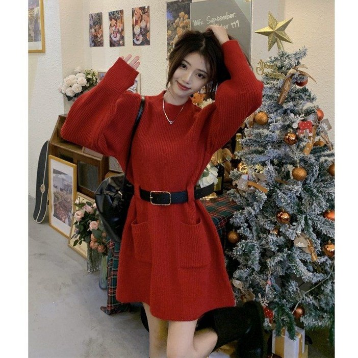 통통한 mm 하이 엔드 스웨터 드레스 통통한 mm 하이 엔드 스웨터 드레스