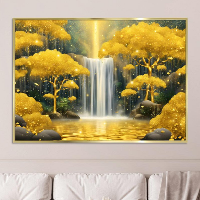 오늘의아트 황금돈나무 풍수지리 선물 개업 액자