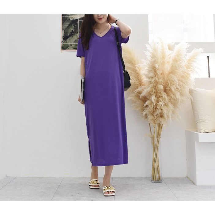 아이엠수썸머룩 브이넥원피스