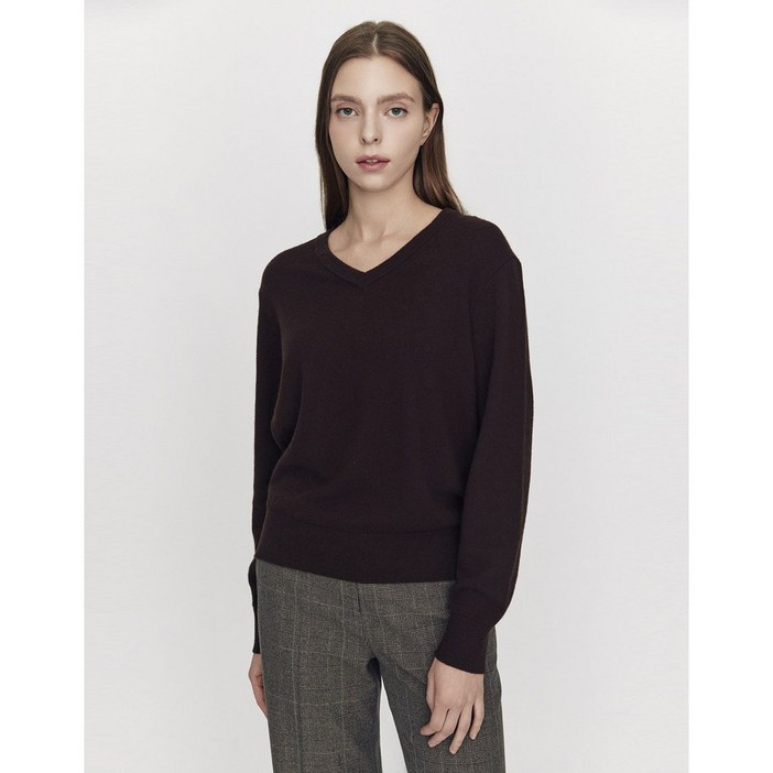 [지오다노]NEW 여자 캐시블랜드 브이넥 긴팔 니트 스웨터 05355913