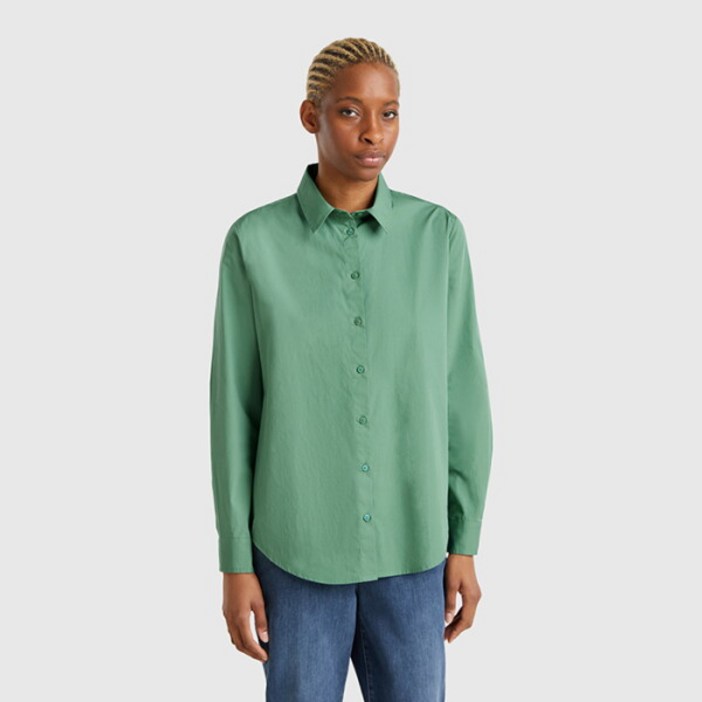 베네통공식 Basic cotton shirt5HAXDQ0AX26U