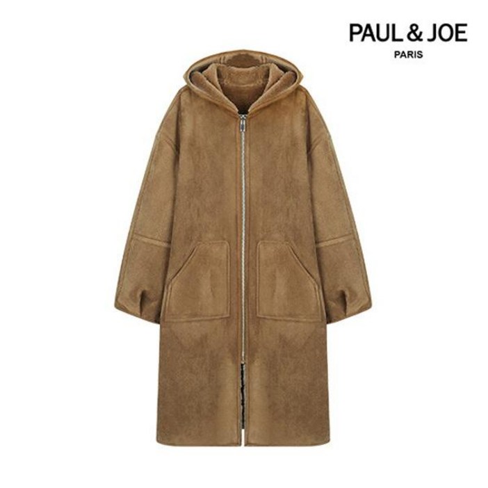 폴앤조 (25 Pre-Winter) 양모100 Faux스웨이드 리버시블 롱코트