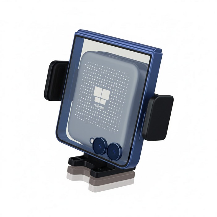 나비 송풍구형 갤럭시플립7 지원 차량용 무선 고속 충전기 거치대 미니 컴팩트 사이즈 RGB LED NV102FWC2Q