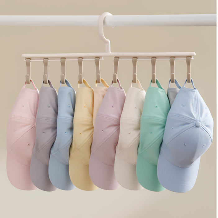 나나코지 모자 걸이 모자정리 거치대 다용도 모자정리 다용도 나시 넥타이 브라옷걸이 멀티옷걸이 10P (고리10P), 1개, 핑크