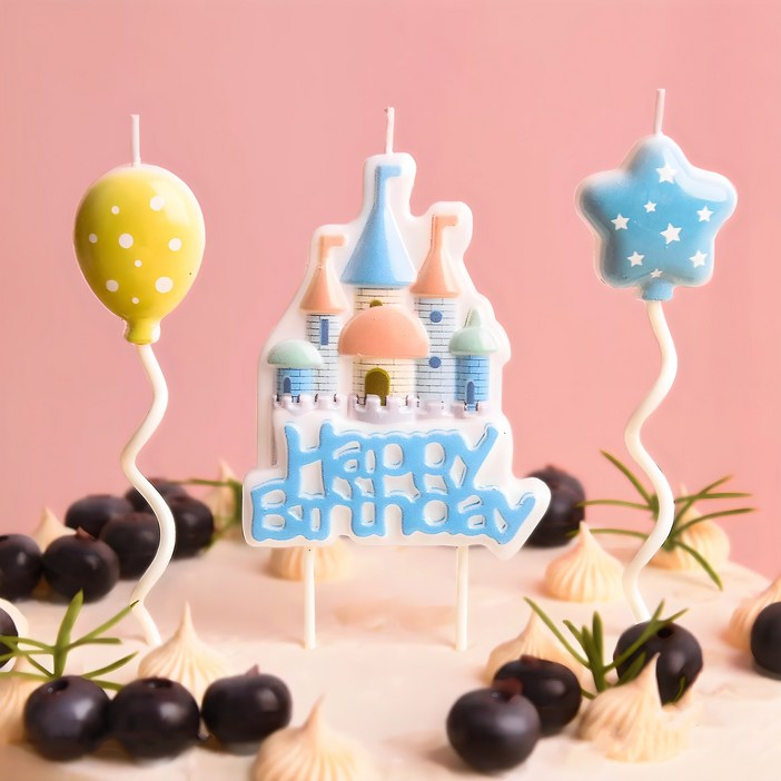 코쿤 캐슬 생일초  생일 이벤트 초 파티용품 케이크데코
