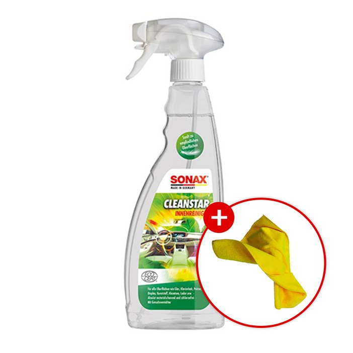 소낙스 클린스타 750ML 다용도 실내 세정제 인테리어 클리너  타월 1EA 색상랜덤 증정