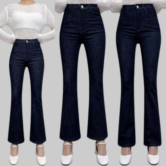 제이엠스타일 8컬러숏,롱S2XL 여성 스판 부츠컷 청바지 여자 블랙 검정 나팔 바지 빅사이즈 봄 여름 가을 키작녀 키큰녀