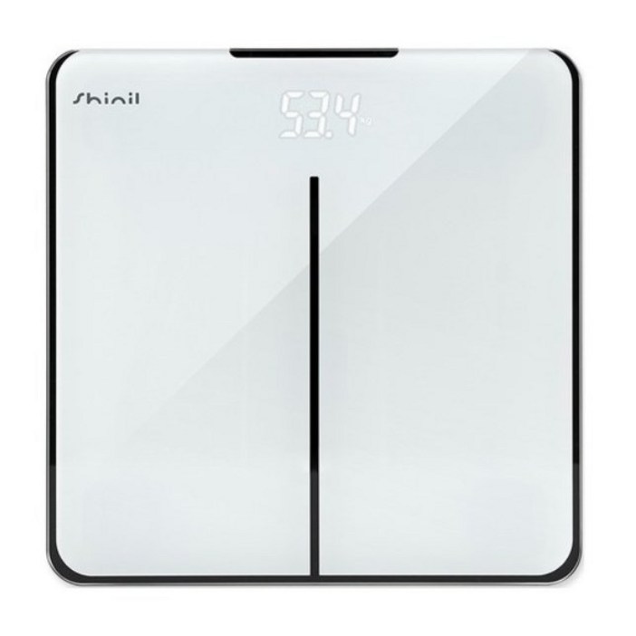 신일 전자식 강화유리 정밀 센서 슬림 체중계 6mm, 1개, white, shm2505