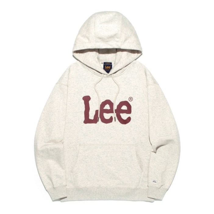 매장정품 LEE 빅 트위치 로고 후드 티셔츠 오트밀 LE2503HD01OT 179473