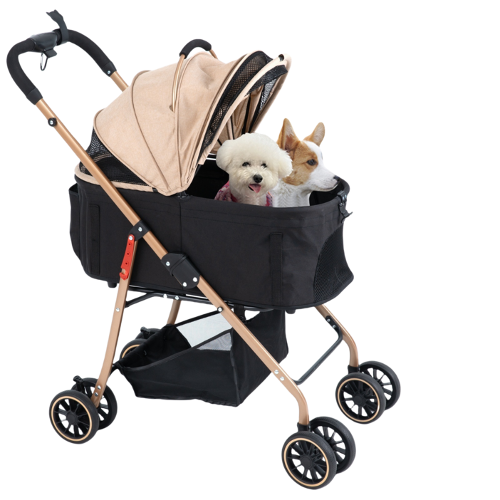 MILALOUIS 초경량 애견유모차 원터치 퀵폴딩 강아지 유모차 분리형 프리미엄 소형견 접이식 개모차