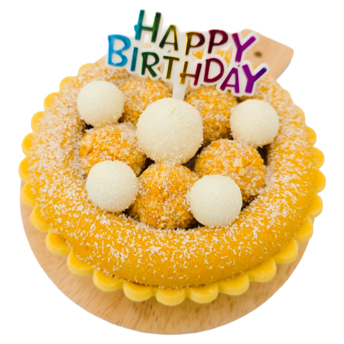 독특 수제간식 강아지케이크 치킨치즈볼 타르트 케이크 사이즈선택 대소 해피벌스데이픽포함, 대, 1개, 300g