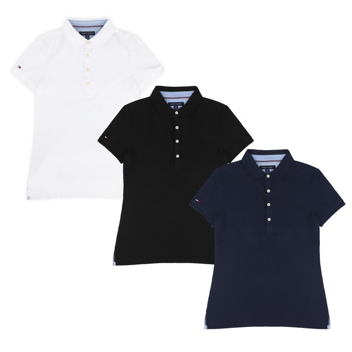 타미힐피거 클래식핏 여성 PK 반팔 티셔츠 T4534 택1