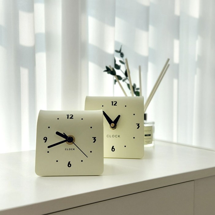 인테리어 무소음 탁상시계 아치형 미니 시계