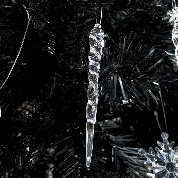 크리스마스 미니트리 오너먼트 나무 장식세트 가렌드 홈파티 눈꽃 고드름, 10개, 고드름