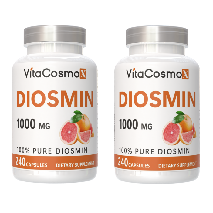 미국직배송 VitaCosmoX 디오스민 시트러스 콤플렉스 베인 서포트 바이오플라보노이드 과일 추출물 1000mg Best Diosmin 1000mg