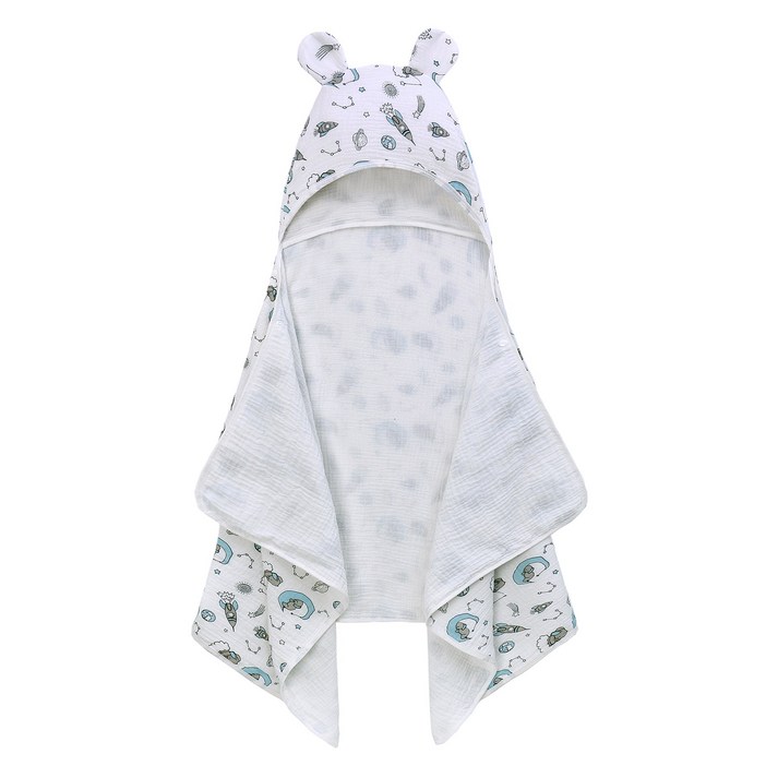 AMO 유아용 순면 거즈 후드 목욕타올, 1개, 코알라