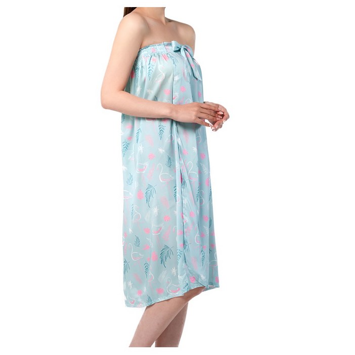 [퍼펙트캐디] 여성 실크 골프 샤워랩 가운 목욕랩스타일 벨크로타입 초경량, 민트, 1개