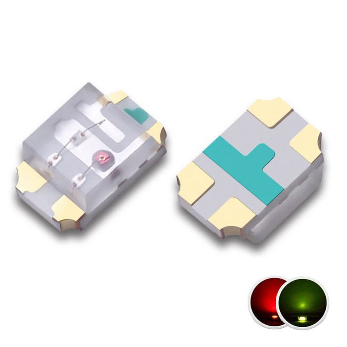 2012 바이컬러 칩 LED SMD 2색 발광 Red Green Blue YellowGreen 표시용 고휘도 전자부품