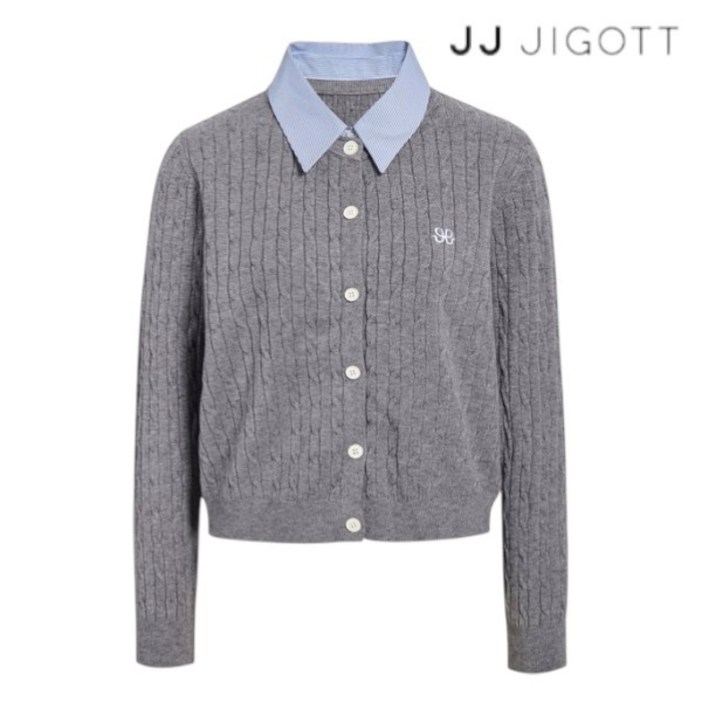 [백화점 발송] JJ지고트 26년 신상 여성 시그니처 카라 가디건 데일리 일상 모임 여행 워킹 출퇴근 등하교 봄 가을 필수템