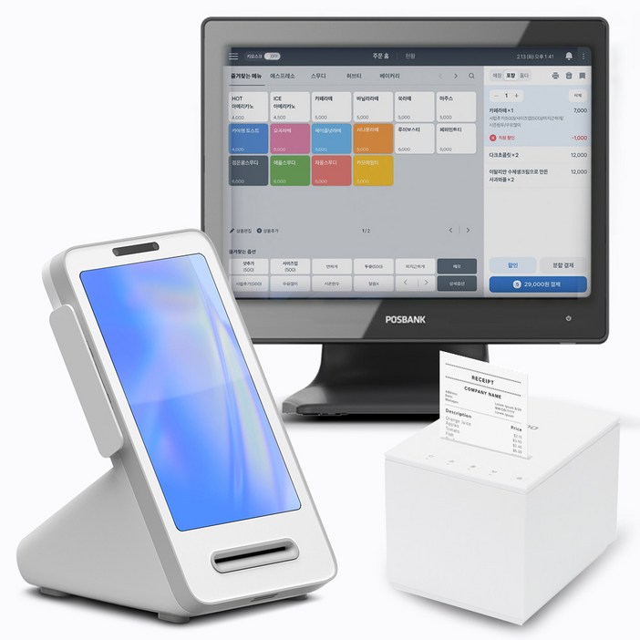 토스 카드단말기 프론트 포스기 영수증 프린터 세트상품, 1개