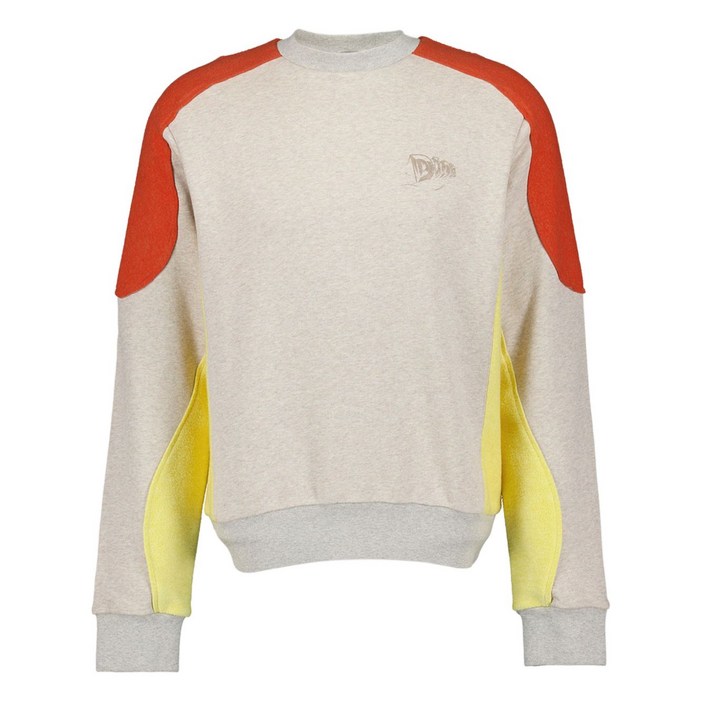 디올 로고 프린트 컬러 블록 스웨트셔츠