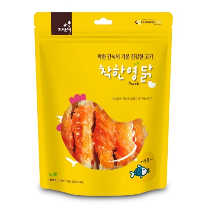 자연애 착한영닭 어포말이 강아지 육포 70g