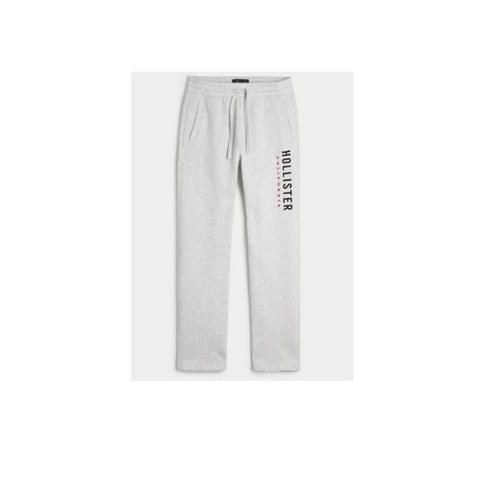 4. (뉴욕1) NEW 홀리스터 남자  케쥬얼 로고 스트레이트 기모 긴바지  (LIGHT HEATHER GREY)
