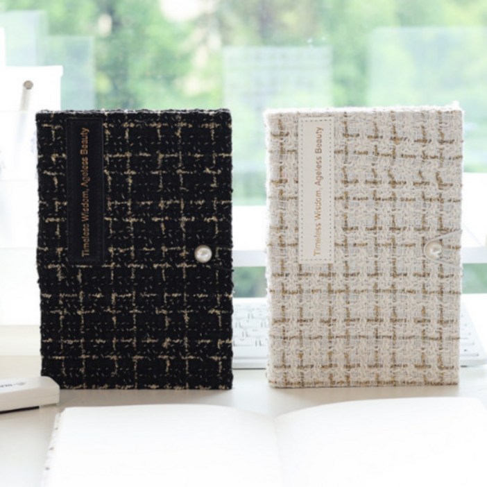 봄밤 트위드 다이어리 일기장 불렛저널 모눈 그리드노트, 화이트내지 줄노트