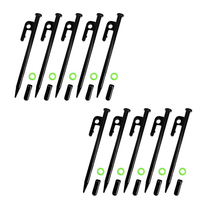 캠핑 고강도 단조팩 20cm 10개 텐트 타프 핑거 팩