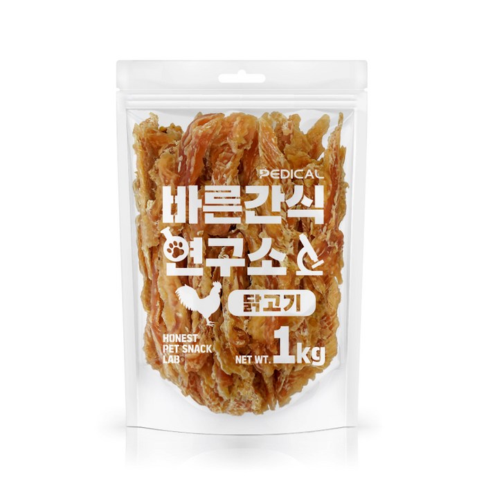 바른간식연구소 닭가슴살 1kg 강아지 대용량간식, 1개, 닭가슴살