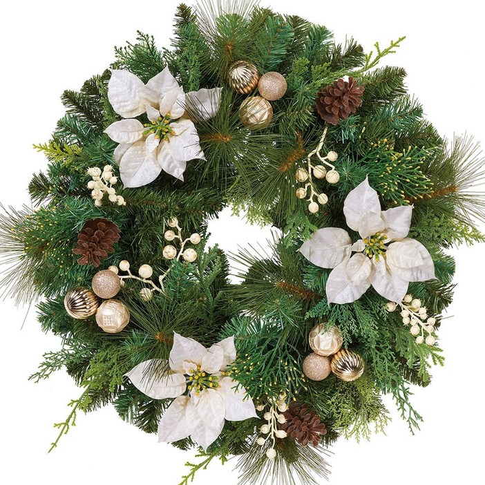 코스트코 24년 NEW 크리스마스 장식용 리스 61cm  크리스마스 소품  장식품  크리스마스리스 성탄리스  트리리스 크리스마스장식품 문장식품