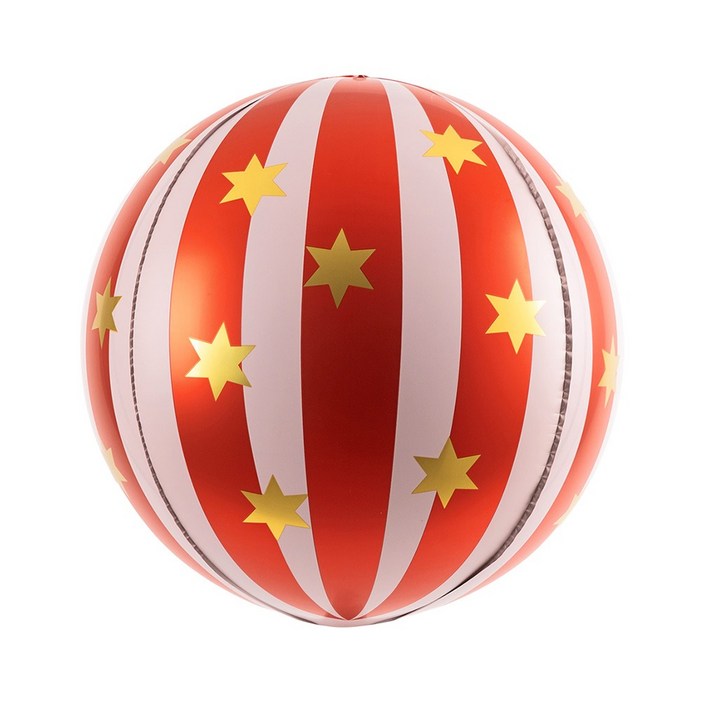 하늘풍선파티 크리스마스 유럽풍 서커스 서커스패턴 옹브레 은박풍선 40cm 레드