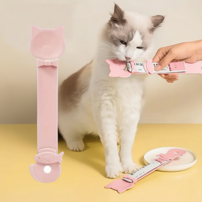 편리한 고양이 간식 짜기 디스펜서 스퀴즈 스푼
