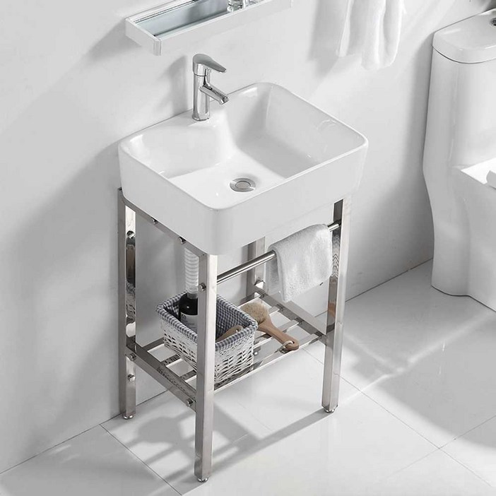 간이 세면대 가정용 욕실 하부장 카페 세면기 캠핑, 상세 페이지 참고