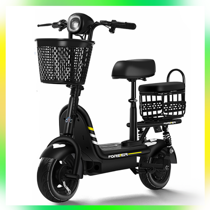 모비킥 안전한 전동킥보드 성인용 전기 두발 성인용 고출력 스쿠터 LED헤드라이트, 1개, 화이트, 15ah