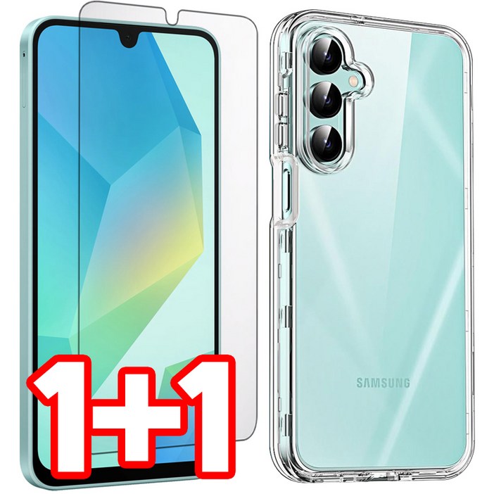 벌크온 갤럭시 A16 LTE 강화유리 액정 보호 필름 투명 젤리 기본 케이스