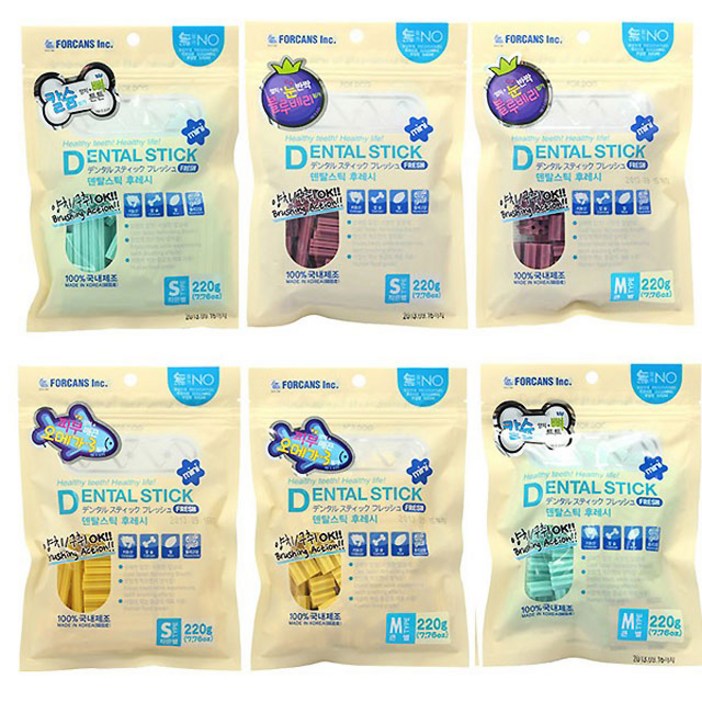 상세설명확인포켄스 덴탈스틱 작은별 큰별 220g 6종 택1, 3개, 220g