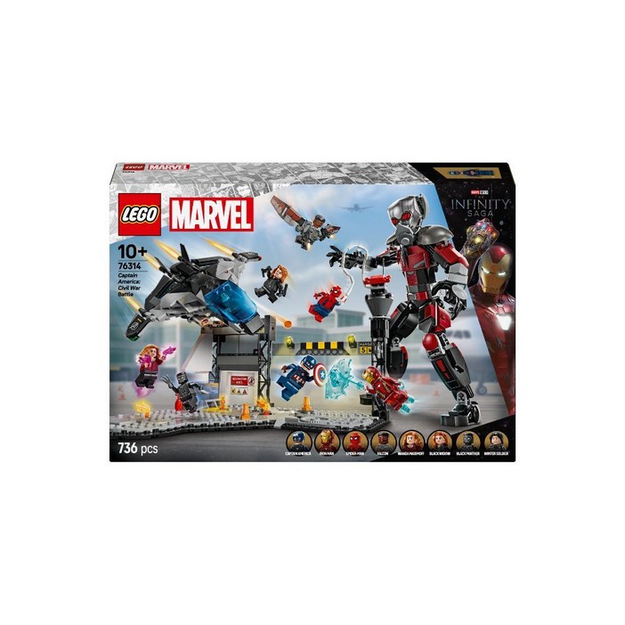 레고 마블 슈퍼히어로 캡틴 아메리카 시빌 워 액션 배틀 완구 76314