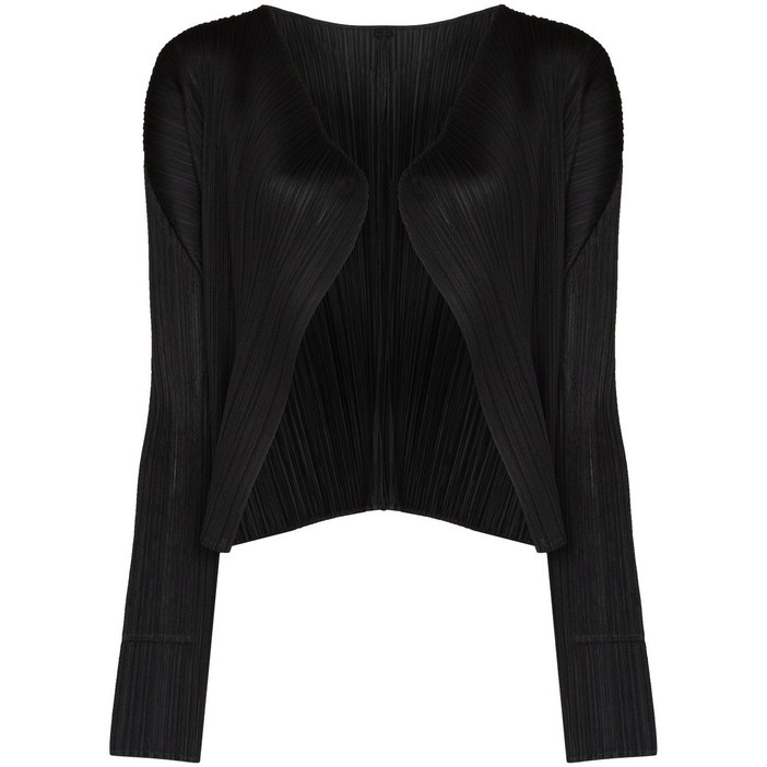 플리츠플리즈이세이미야케 플리세 긴소매 가디건