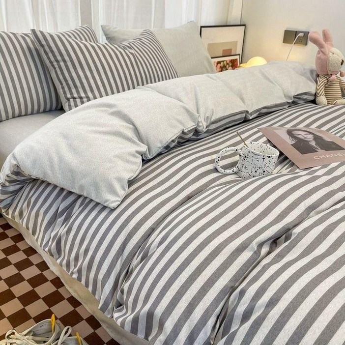 이불 커버 퀸 싱글 닥스침구 간절기 홑겹 프린트