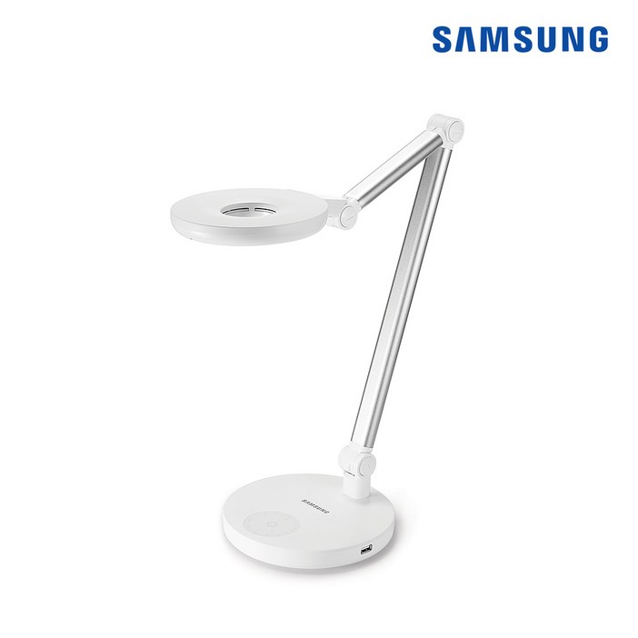 삼성 생체리듬 LED 데스크램프 공부방 책상 침실조명 USB충전지원 SI-GM9C10A2A2D, 화이트