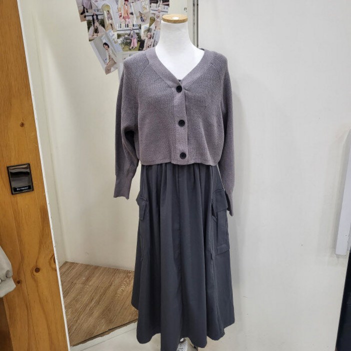 무자크 앤코니트가디건세트원피스MO7WOP04YS