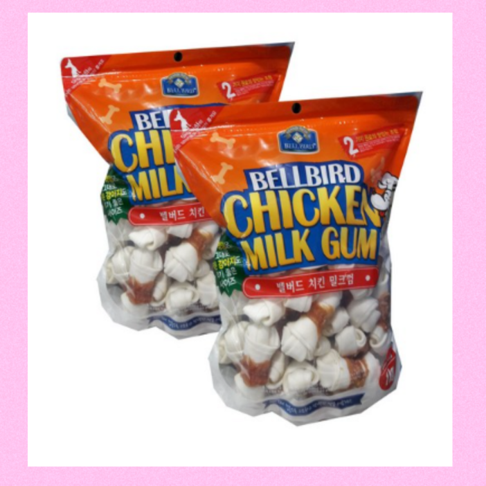 밸버드 치킨밀크껌 큰사이즈1kg X 2봉 코스트코 애견덴탈껌, 1kg, 2개