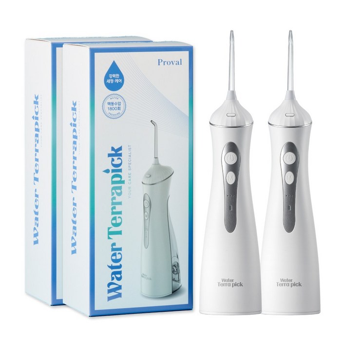 워터테라픽 구강세정기, 워터테라픽 2개 특별 추가할인 적용), 화이트
