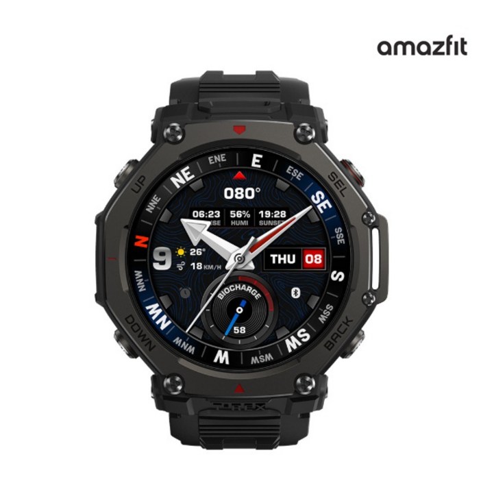 어메이즈핏 티렉스3 프로 48mm 스마트워치TRex3 Pro 블랙액정필름정품스트랩 추가  ISK