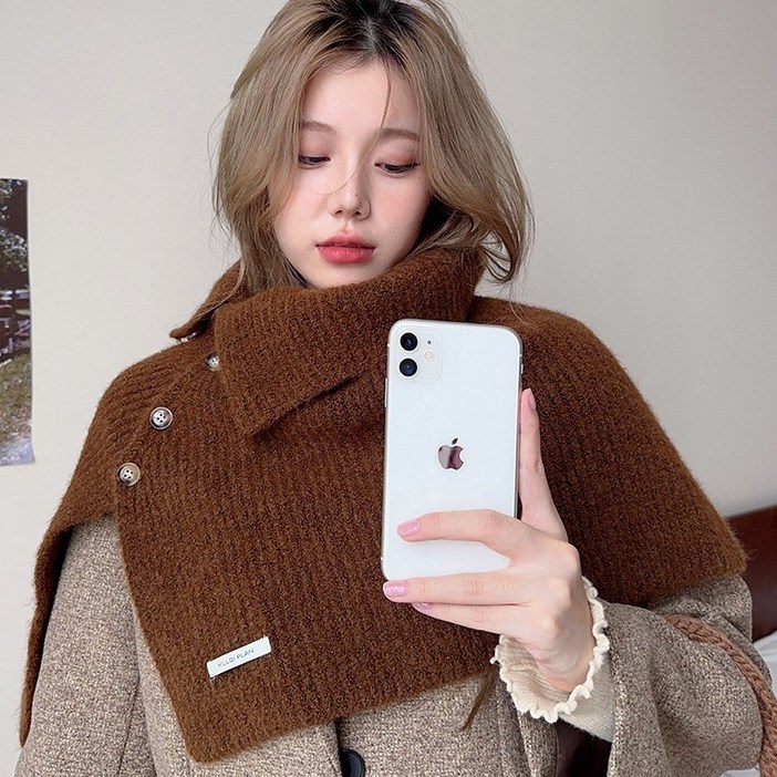 Sorpci어깨 숄 가디건 브이넥 니트 어깨숄 케시미어니트숄 머플러 여자가디건 머플러